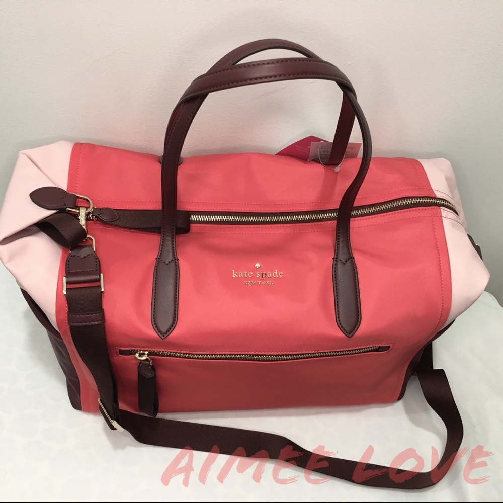 NWT Kate Spade color block duffle